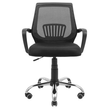 Офісне крісло Richman Стар Хром Піастра Сітка чорна + сіра (ADD0003156) фото №2