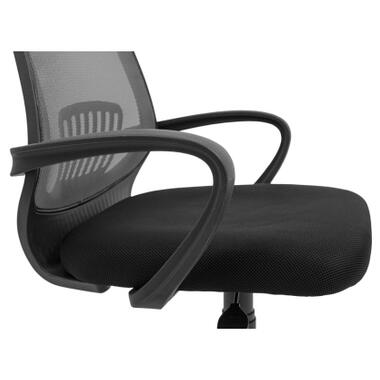 Офісне крісло Richman Стар Хром Піастра Сітка чорна + сіра (ADD0003156) фото №5