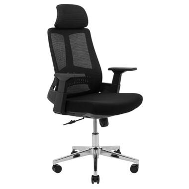 Офісне крісло Richman Токен Хром M-1 (Tilt) Сітка чорна (ADD0003212) фото №1