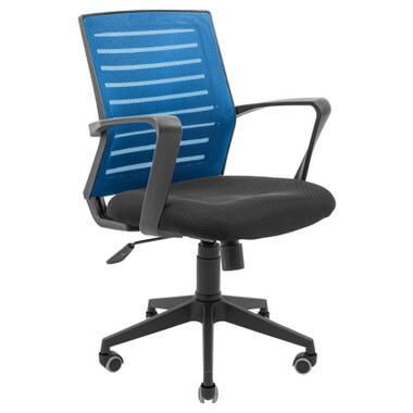 Офісне крісло Richman Флеш Ю Пластик М-1 (Tilt) Сітка чорна + синя (ADD0003030) фото №1