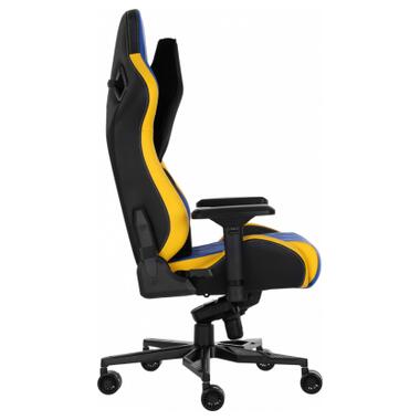 Крісло ігрове GT Racer X-0724 Blue/Yellow фото №4