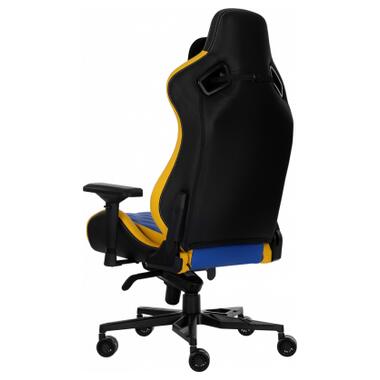 Крісло ігрове GT Racer X-0724 Blue/Yellow фото №7