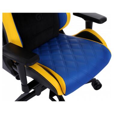 Крісло ігрове GT Racer X-0724 Blue/Yellow фото №8