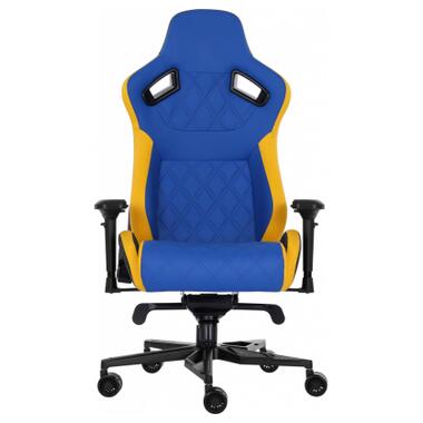 Крісло ігрове GT Racer X-0724 Blue/Yellow фото №3