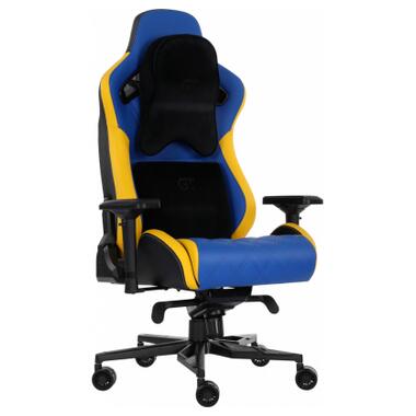 Крісло ігрове GT Racer X-0724 Blue/Yellow фото №1