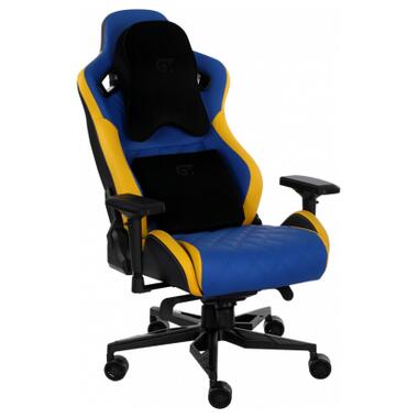 Крісло ігрове GT Racer X-0724 Blue/Yellow фото №5