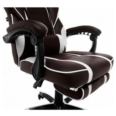 Крісло ігрове GT Racer X-2749-1 Dark Brown/White фото №8