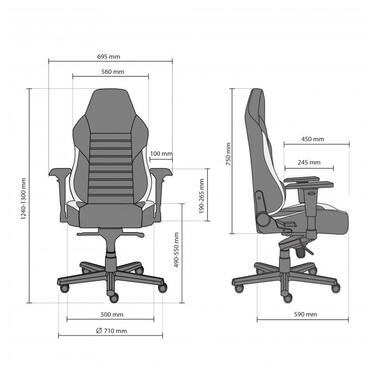 Геймерське крісло Hexter XL R4D MPD MB70 Eco/01 Black/Grey фото №20
