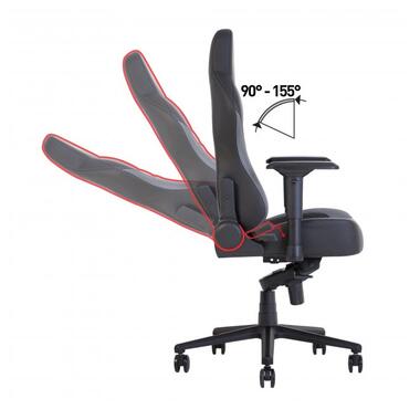 Геймерське крісло Hexter XL R4D MPD MB70 Eco/01 Black/Grey фото №17