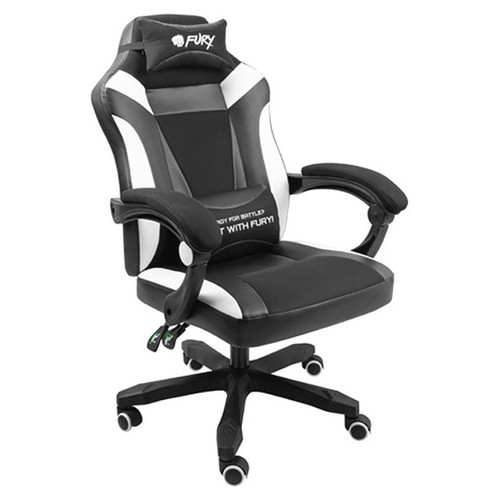 Ігрове крісло Gaming Chair Fury Avenger M, 50мм, Black-White (NFF-1710) фото №2