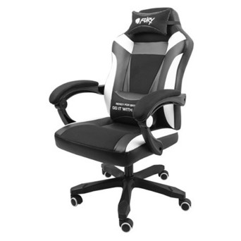 Ігрове крісло Gaming Chair Fury Avenger M, 50мм, Black-White (NFF-1710) фото №12