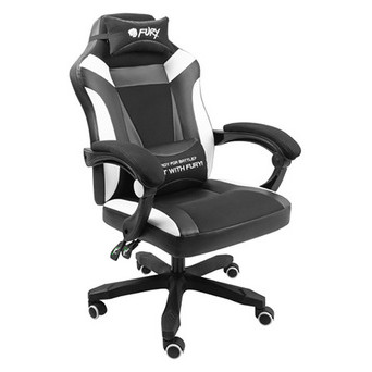 Ігрове крісло Gaming Chair Fury Avenger M, 50мм, Black-White (NFF-1710) фото №4