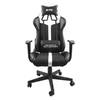 Ігрове крісло Gaming Chair Fury Avenger XL, 60мм, Black-White (NFF-1712) фото №10