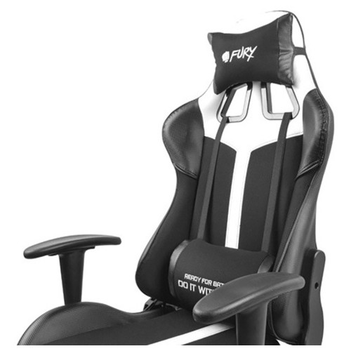 Ігрове крісло Gaming Chair Fury Avenger XL, 60мм, Black-White (NFF-1712) фото №44