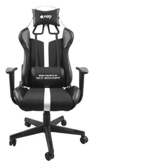 Ігрове крісло Gaming Chair Fury Avenger XL, 60мм, Black-White (NFF-1712) фото №6