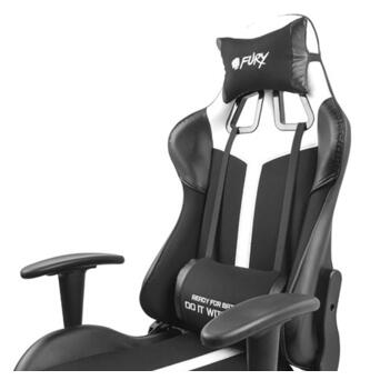 Ігрове крісло Gaming Chair Fury Avenger XL, 60мм, Black-White (NFF-1712) фото №41