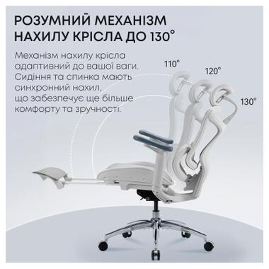 Офисное кресло Sihoo DORO C300L Mesh White with foo (DORO-C300L-A3-102-JT) фото №9