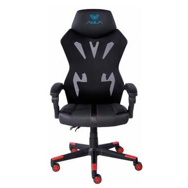 Крісло для геймерів Aula F010 Gaming Chair Black/Red (6948391286228) фото №1