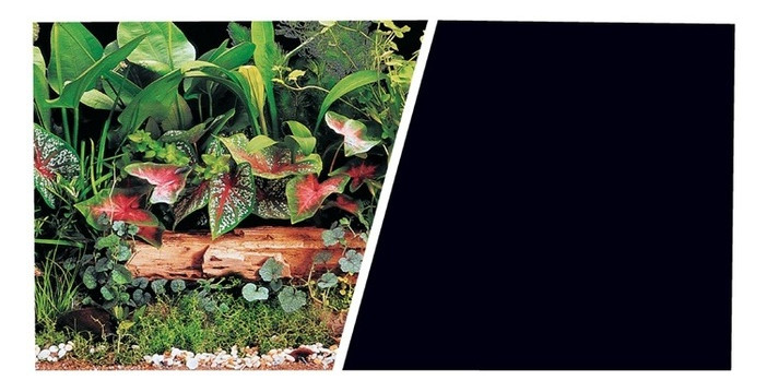 Фон для аквариума Hagen 45см*7,5м двойной зеленые растения/черный фото №1
