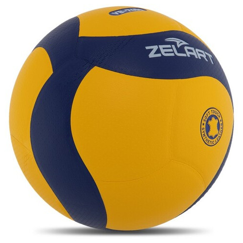 М'яч волейбольний Zelart VB-7450 №5 Жовто-синій (57363023) фото №2