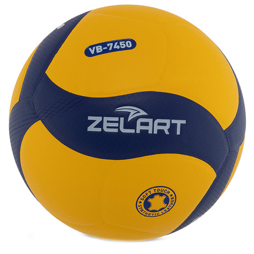 М'яч волейбольний Zelart VB-7450 №5 Жовто-синій (57363023) фото №1