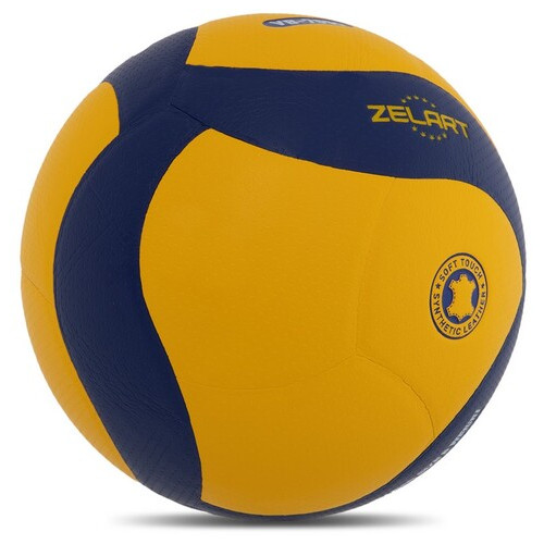 М'яч волейбольний Zelart VB-7550 №5 Жовто-синій (57363024) фото №2