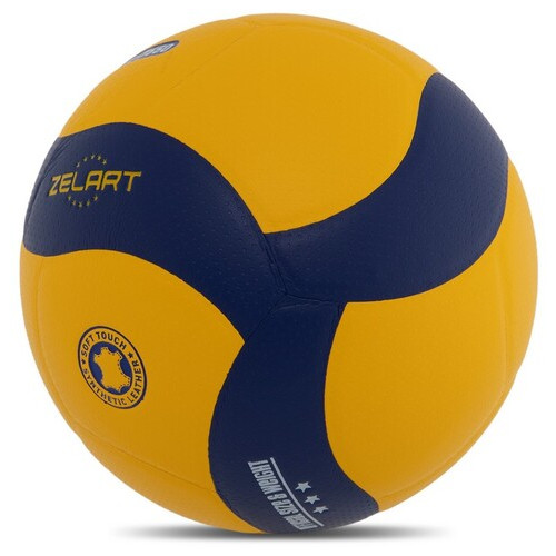 М'яч волейбольний Zelart VB-7550 №5 Жовто-синій (57363024) фото №3