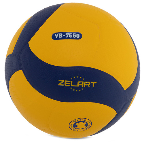М'яч волейбольний Zelart VB-7550 №5 Жовто-синій (57363024) фото №1