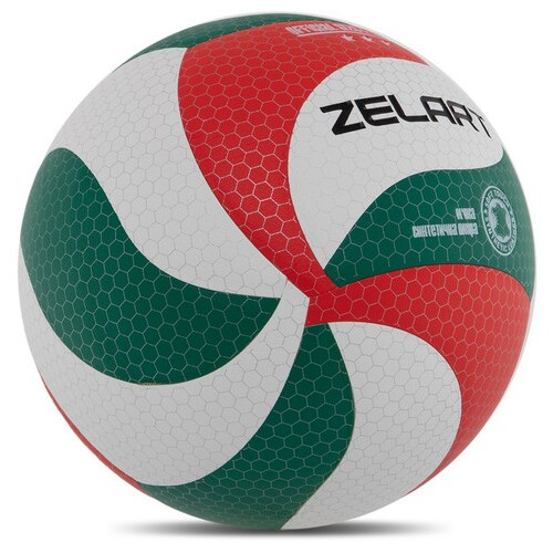 М'яч волейбольний Zelart VB-9000 №5 Біло-зелено-червоний (57363025) фото №2