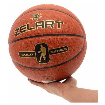 М'яч баскетбольний Zelart Gold Serias GB4470 №7 Коричневий (57363046) фото №5