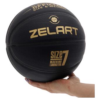 М'яч баскетбольний Zelart Highlight GB4720 №7 Чорний (57363047) фото №6