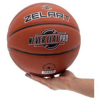 М'яч баскетбольний Zelart Never Flat Pro GB4460 №7 Коричневий (57363048) фото №5