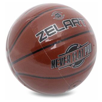 М'яч баскетбольний Zelart Never Flat Pro GB4460 №7 Коричневий (57363048) фото №6