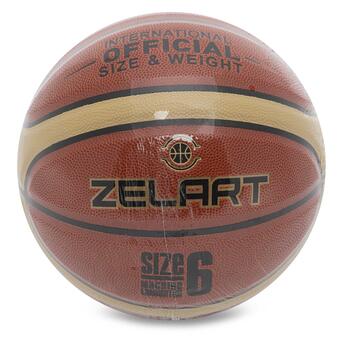 М'яч баскетбольний Zelart React GB4410 №6 Коричнево-жовтий (57363040) фото №6