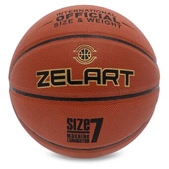 М'яч баскетбольний Zelart Rookie Gear GB4430 №7 Коричневий (57363049) фото №4