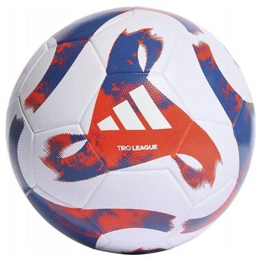 М'яч футбольний Adidas Tiro League TSBE біло-синьо-червоний HT2422, розмір 5 (M-13229297) фото №1