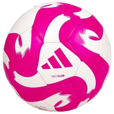 М'яч для футболу Adidas Tiro Club біло-рожевий HZ6913 4 (M-13503420) фото №1
