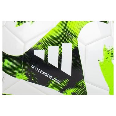 М'яч для футболу Adidas Tiro Junior 350 League біло-зелений HT2427 5 (M-13503311) фото №3