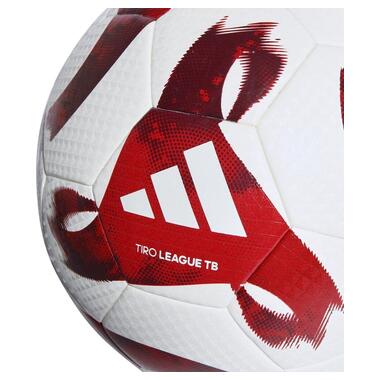 М'яч для футболу Adidas Tiro League термозварений біло-червоний HZ1294 5 (M-13503576) фото №4