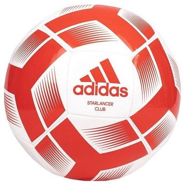М'яч для футболу Adidas Starlancer Club Ball біло-червоний IA0974 5 (M-13558876) фото №1