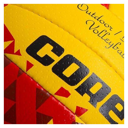 М'яч волейбольний Composite Leather Core CRV-033 №5 Жовто-червоний (57429275) фото №3