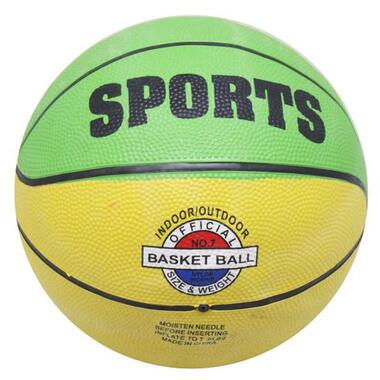 М'яч баскетбольний жовтий+зелений (BT-BTB-0033) фото №6
