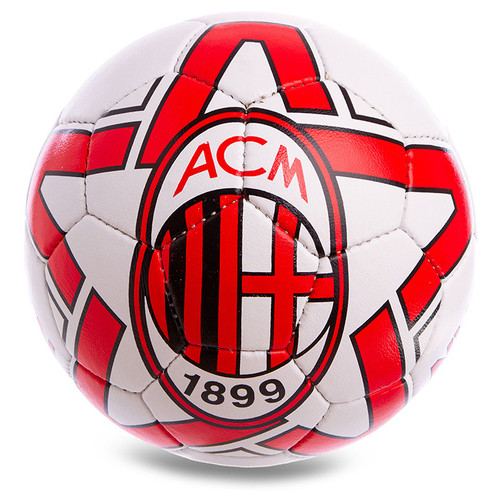 М'яч футбольний Matsa AC Milan FB-0598 №5 Біло-червоний (57240003) фото №1
