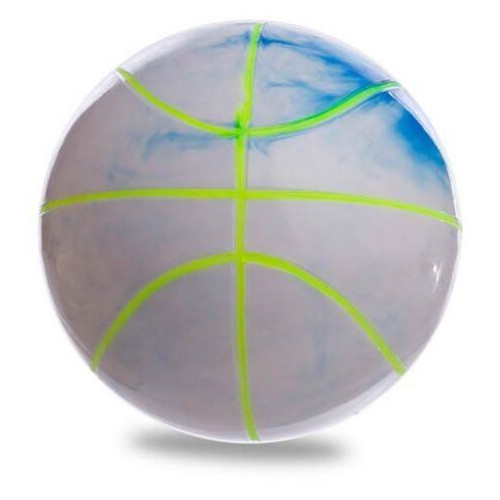М'яч гумовий Legend Баскетбольний BA-1910 Салатово-рожевий (59430003) фото №1