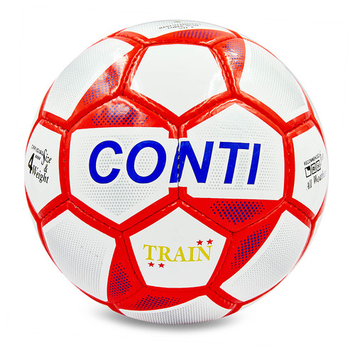 М'яч футбольний Ballonstar Conti EC-08 №4 Біло-червоний (57566035) фото №1