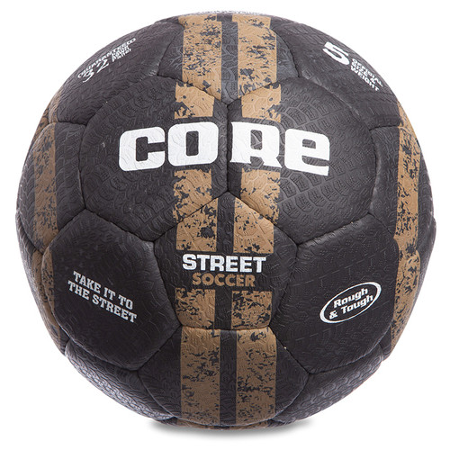 М'яч для вуличного футболу Core Street Soccer CRS-044 №5 Темно-коричневий (57568001) фото №1