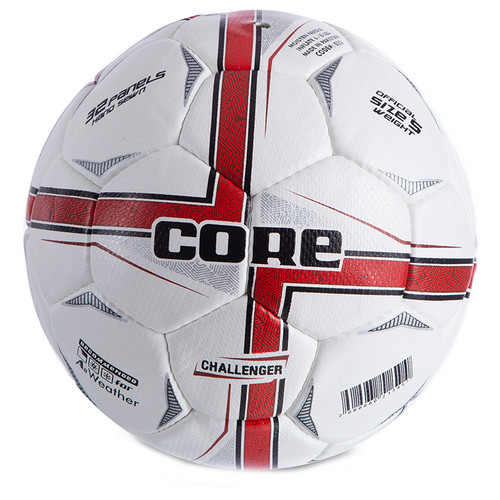 М'яч футбольний Core Challenger CR-022 №5 Біло-червоний (57568022) фото №1