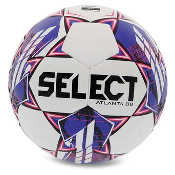 М'яч футбольний Select Atlanta DB Fifa Basic V23 ATLANTA-5WV №5 Біло-фіолетовий (57609015) фото №1