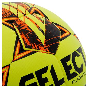М'яч футбольний Select Flash Turf FIFA Basic V23 FLASH-TURF-YOR №4 Жовто-помаранчевий (57609018) фото №4