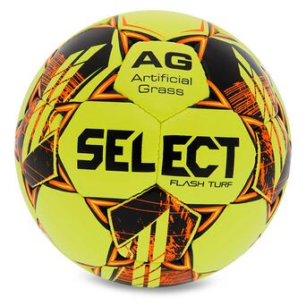 М'яч футбольний Select Flash Turf FIFA Basic V23 FLASH-TURF-YOR №4 Жовто-помаранчевий (57609018) фото №1